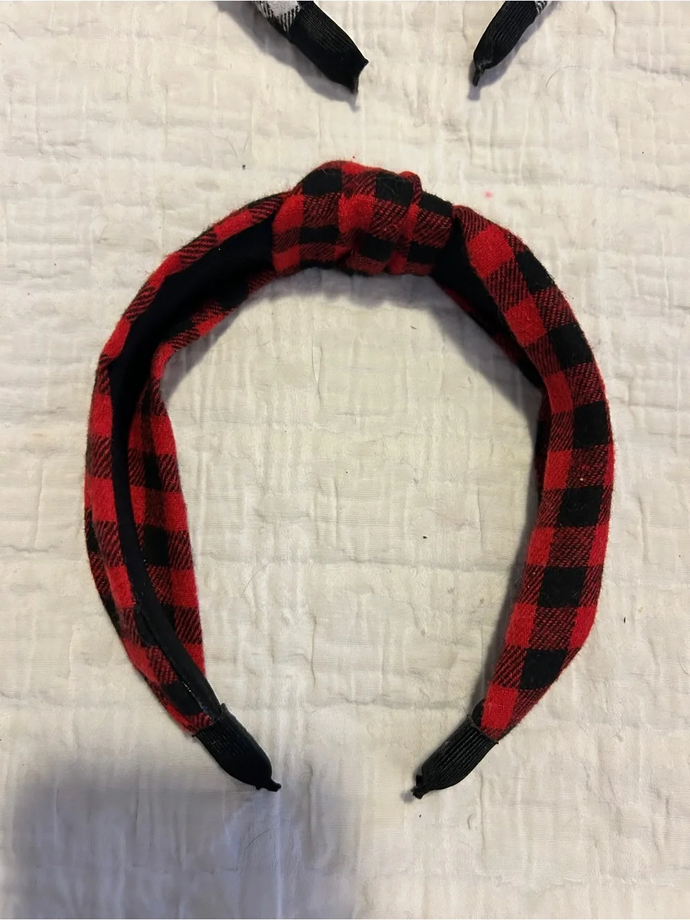 6-Piece Headband & Hair Clip Bundle Velvet Plaid Knotted Mixed Styles